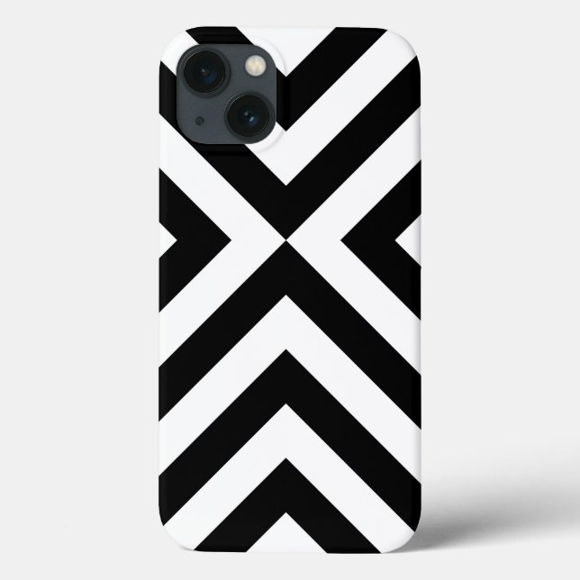 Bold Black and White Chevrons Case-Mate iPhone Case (Back)