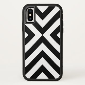 Bold Black and White Chevrons iPhone Case
