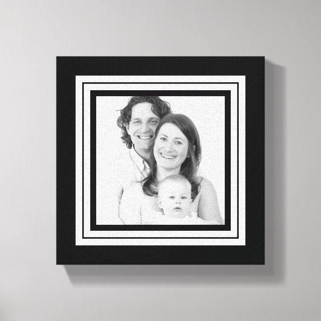 Bold Black and White Family Mini Canvas (Front)