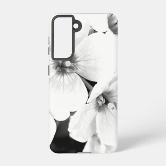 Bold black and white floral  samsung galaxy s21 case