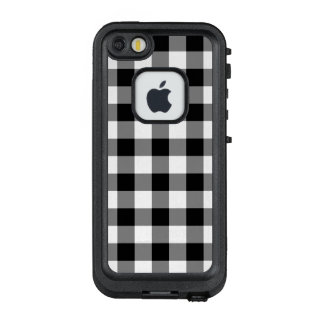 Bold Black and White Gingham Plaid LifeProof FRĒ iPhone SE/5/5s Case