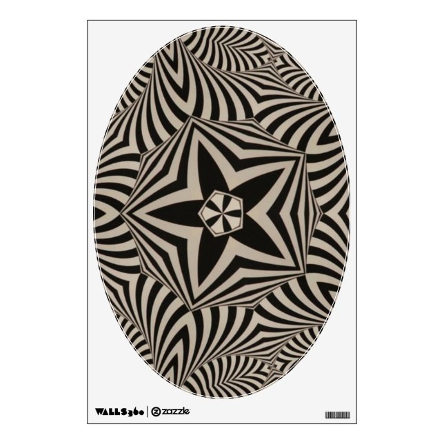 Bold Black and White Graphic - Art for Your Toilet Wall Sticker (Front)