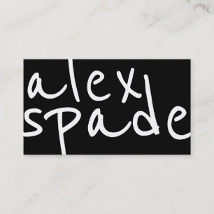 Bold Black and White Graphic Design Business Card