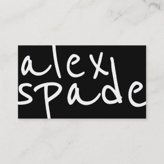 Bold Black and White Graphic Design Business Card