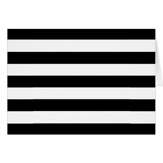 Bold Black And White Horizontal Stripes (Front Horizontal)