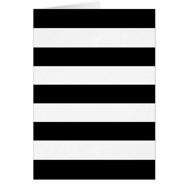 Bold Black And White Horizontal Stripes Cards (Front)