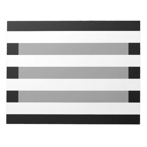 Bold Black And White Horizontal Stripes Notepad
