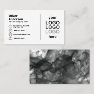 Bold Black and White Logo Business Card