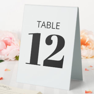 Bold Black and White Modern Reception Table Tent
