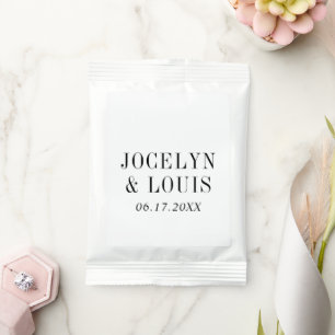 Bold Black and White Modern Wedding Margarita Drink Mix