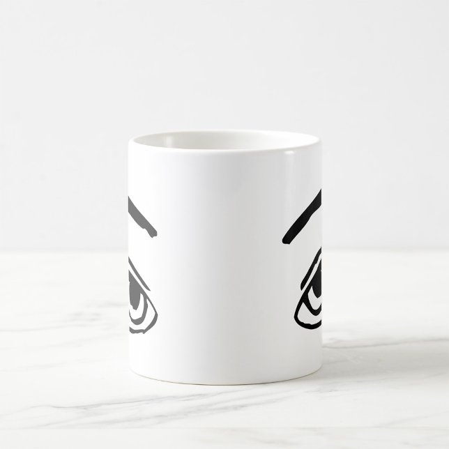 Bold Black and White Mysterious Eyes Illustration  Coffee Mug (Creator Uploaded)