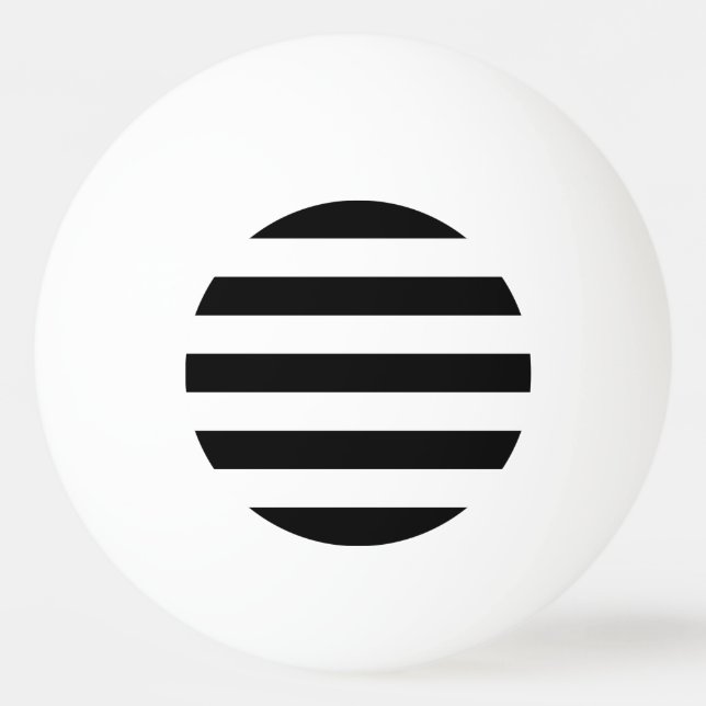 Bold Black And White Stripes Design Ping-Pong Ball (Front)