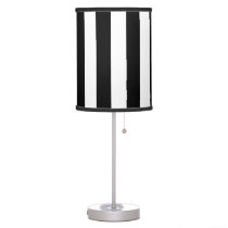 Bold Black and White Stripes Lamp Shade with Lamp Bold Black and White Stripes Lamp Shade with Lamp