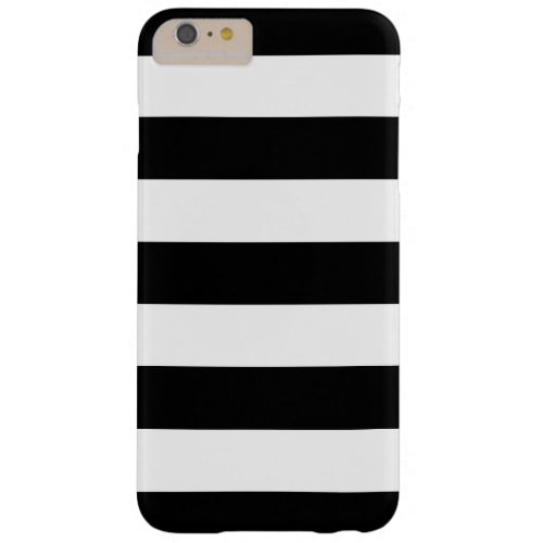 Bold Black and White Stripes Pattern Barely There iPhone 6 Plus Case