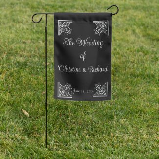 Bold Black and White Vintage Wedding Personalized