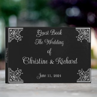 Bold Black and White Vintage Wedding Personalized