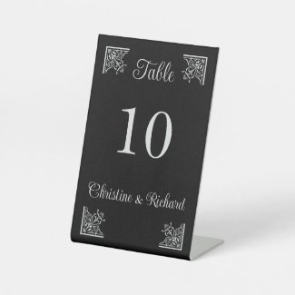 Bold Black and White Vintage Wedding Personalized