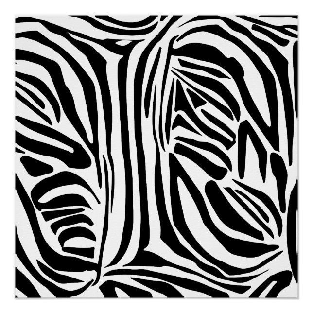 Bold Black and White Zebra Print Pattern (Front)