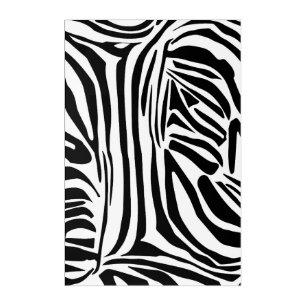 Bold Black and White Zebra Print Pattern Acrylic Print