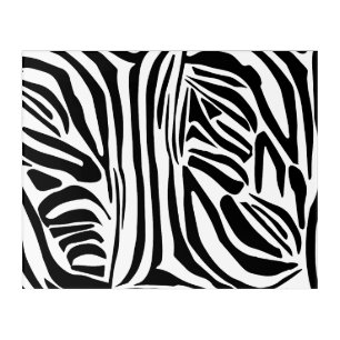 Bold Black and White Zebra Print Pattern Acrylic Print