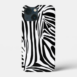 Bold Black and White Zebra Print Pattern iPhone 13 Mini Case