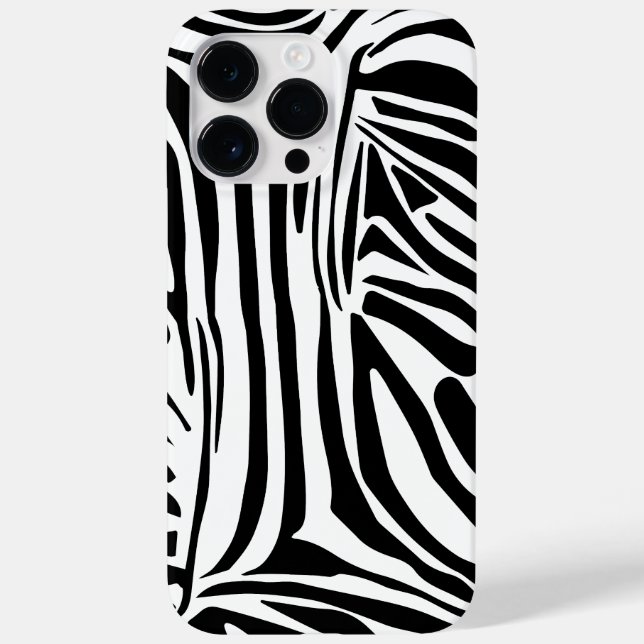 Bold Black and White Zebra Print Pattern Case-Mate iPhone Case (Back)