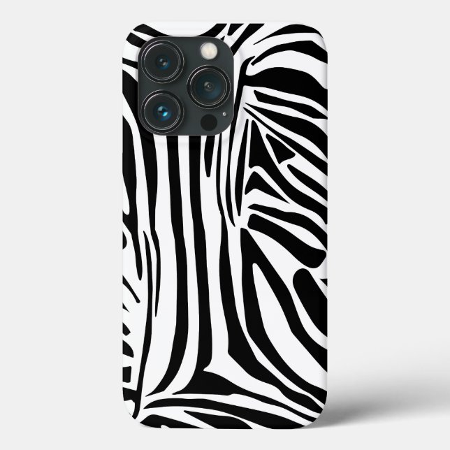 Bold Black and White Zebra Print Pattern Case-Mate iPhone Case (Back)