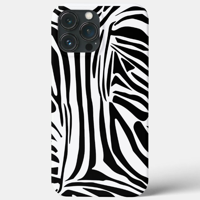 Bold Black and White Zebra Print Pattern Case-Mate iPhone Case (Back)