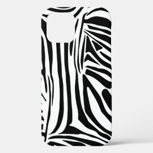 Bold Black and White Zebra Print Pattern iPhone 12 Pro Case