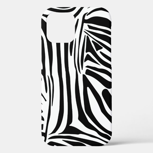 Bold Black and White Zebra Print Pattern Case-Mate iPhone Case (Back)