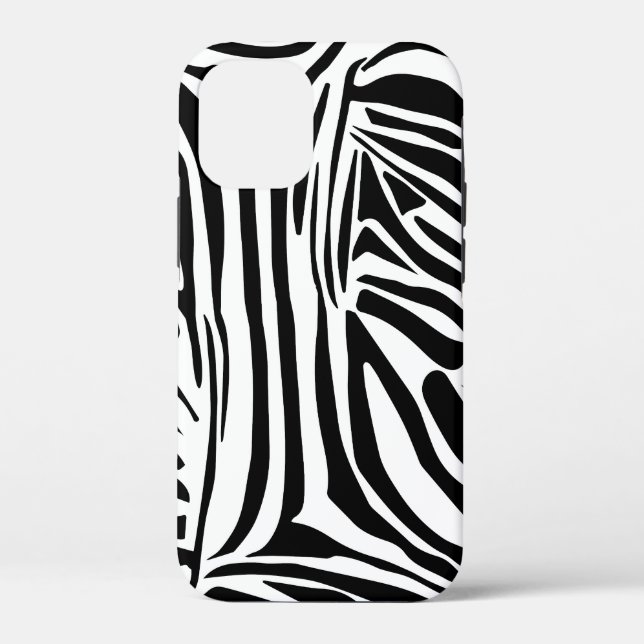 Bold Black and White Zebra Print Pattern Case-Mate iPhone Case (Back)