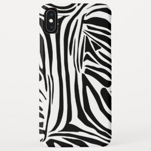 Bold Black and White Zebra Print Pattern iPhone XS Max Case