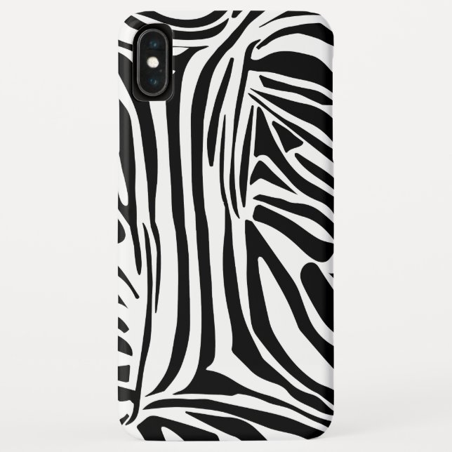 Bold Black and White Zebra Print Pattern Case-Mate iPhone Case (Back)