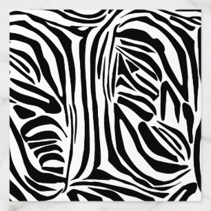 Bold Black and White Zebra Print Pattern Envelope Liner