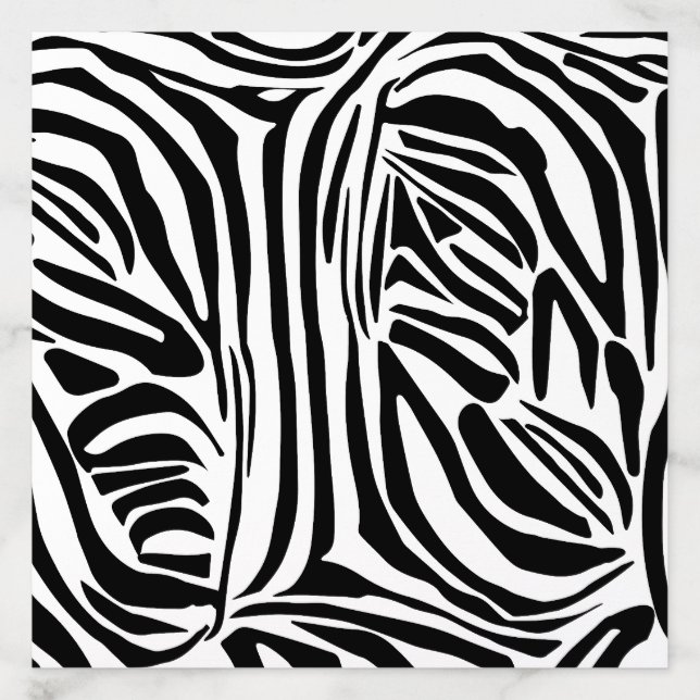 Bold Black and White Zebra Print Pattern Envelope Liner (Design)
