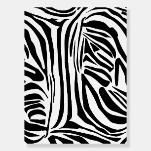 Bold Black and White Zebra Print Pattern Foam Board