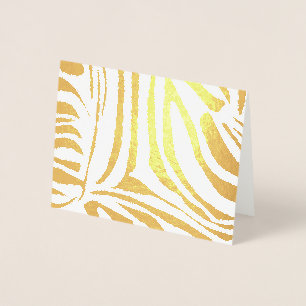 Bold Black and White Zebra Print Pattern Foil Card