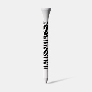 Bold Black and White Zebra Print Pattern Golf Tees