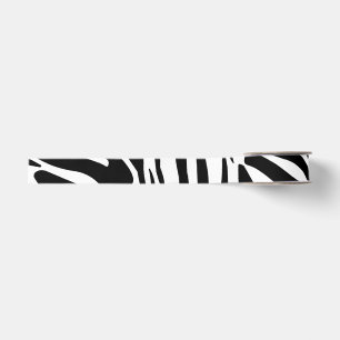 Bold Black and White Zebra Print Pattern Grosgrain Ribbon