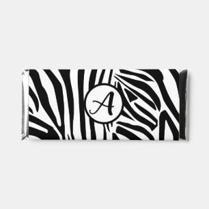 Bold Black and White Zebra Print Pattern Hershey Bar Favors