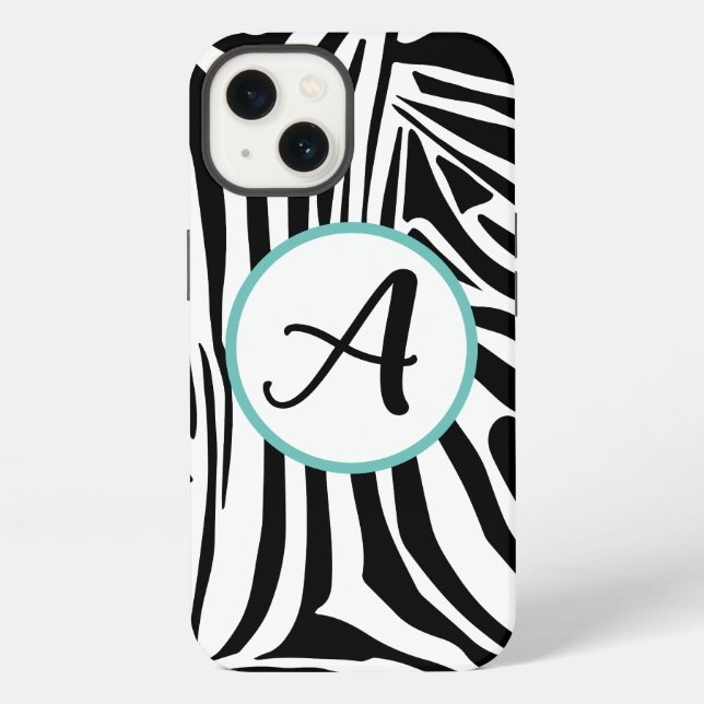 Bold Black and White Zebra Print Pattern Iphone Case (Back)