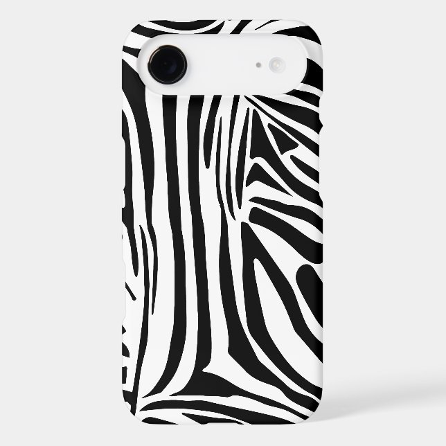 Bold Black and White Zebra Print Pattern Iphone Case (Back)