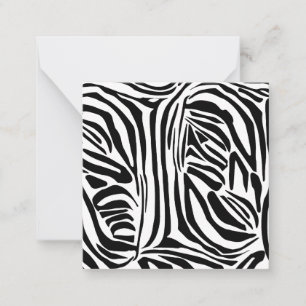 Bold Black and White Zebra Print Pattern Note Card