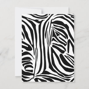 Bold Black and White Zebra Print Pattern Note Card