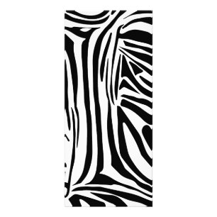Bold Black and White Zebra Print Pattern Rack Card