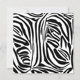 Bold Black and White Zebra Print Pattern Save The Date
