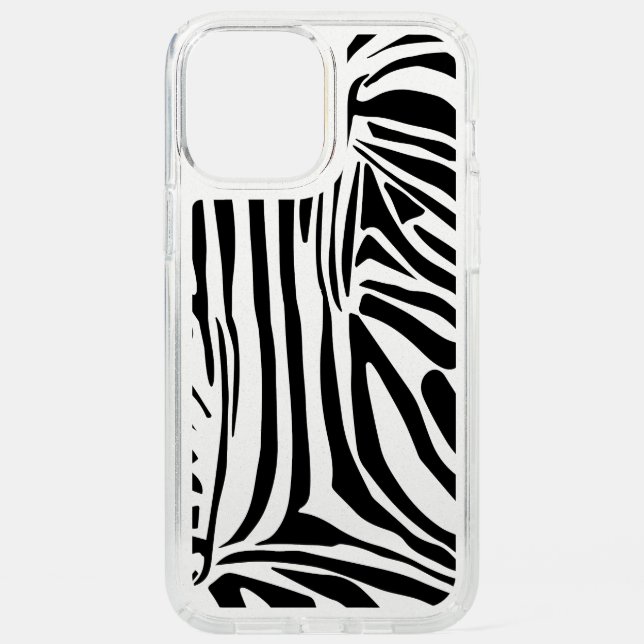 Bold Black and White Zebra Print Pattern Speck iPhone 12 Pro Max Case (Front)
