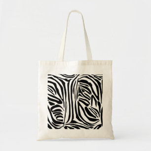 Bold Black and White Zebra Print Pattern Tote Bag