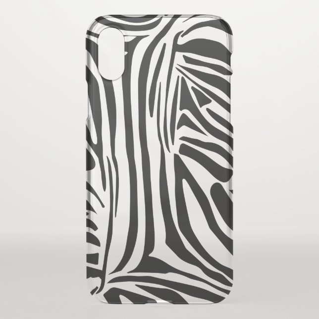 Bold Black and White Zebra Print Pattern Uncommon iPhone Case (Back)