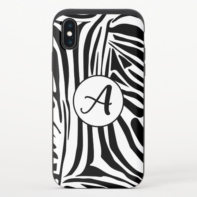 Bold Black and White Zebra Print Pattern Uncommon iPhone Case (Back)